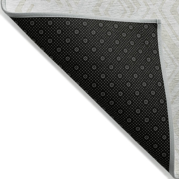 8' X 10' Pearl And Ivory Geometric Washable Indoor Outdoor Area Rug