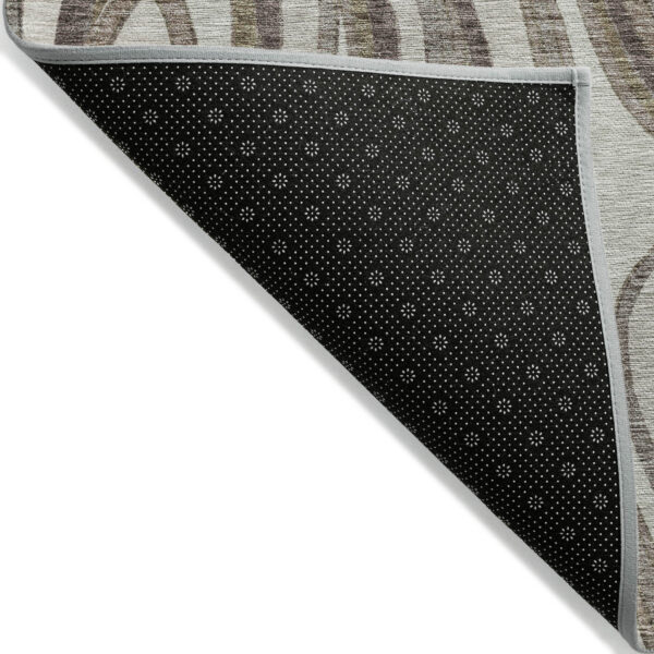 10' X 14' Brown Ivory And Taupe Abstract Washable Indoor Outdoor Area Rug