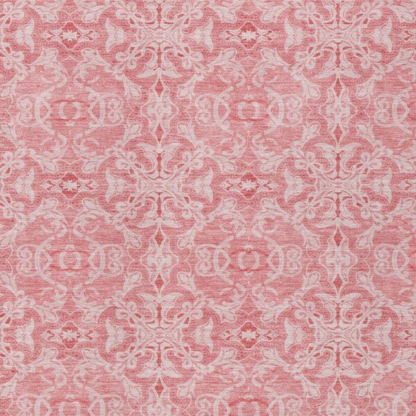 3' X 5' Pink And Blush Medallion Washable Indoor Outdoor Area Rug