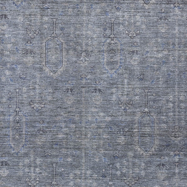 3' X 5' Navy Blue And Gray Southwestern Washable Indoor Outdoor Area Rug