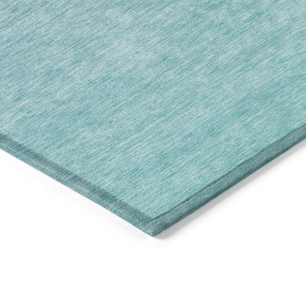 10' X 14' Sky Blue And Teal Blue Ombre Washable Indoor Outdoor Area Rug