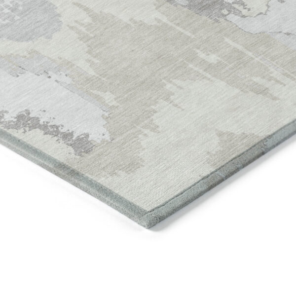 10' X 14' Ivory Beige And Cream Abstract Washable Indoor Outdoor Area Rug
