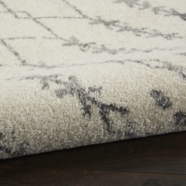 5' X 7' Gray Geometric Power Loom Area Rug