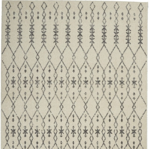5' X 7' Gray Geometric Power Loom Area Rug