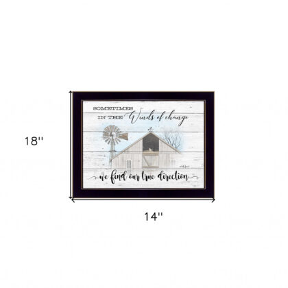 Winds Of Change 3 Black Framed Print Wall Art