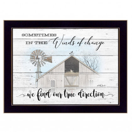 Winds Of Change 3 Black Framed Print Wall Art