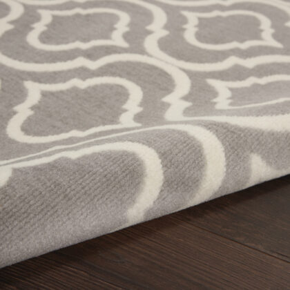 4' x 6' Gray Moroccan Power Loom Area Rug