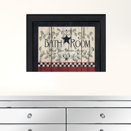 Bathroom 6 Black Framed Print Wall Art