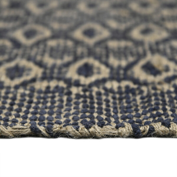 5' x 8' Black and Tan Geometric Flatweave Handmade Area Rug