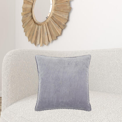 Soft Lilac Solid Pearl Beaded Edge Throw Pillow