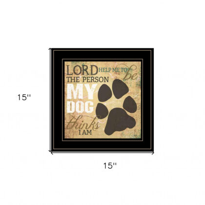 My Dog 3 Black Framed Print Wall Art