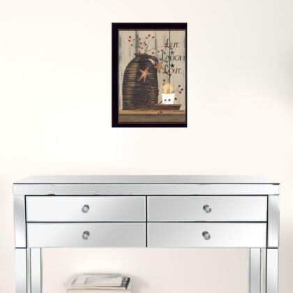 Live Laugh And Love 1 Black Framed Print Wall Art