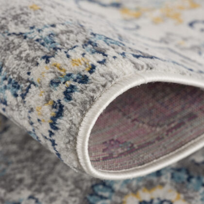6' X 9' Blue Floral Dhurrie Area Rug