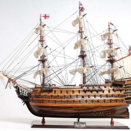 27" HMS Victory Hand Painted Ship Sculpture