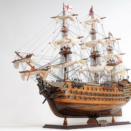 27" HMS Victory Hand Painted Ship Sculpture