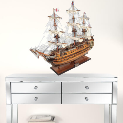 27" HMS Victory Hand Painted Ship Sculpture