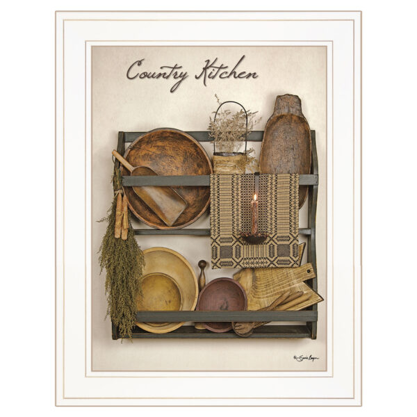 Country Kitchen 12 White Framed Print Wall Art