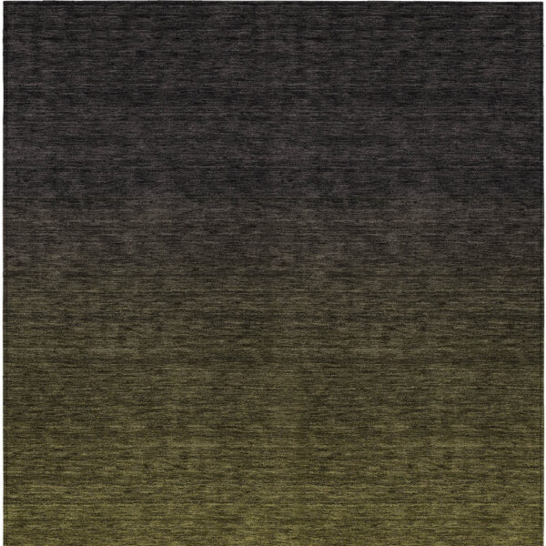 3' X 5' Olive Green And Charcoal Abstract Washable Indoor Outdoor Area Rug