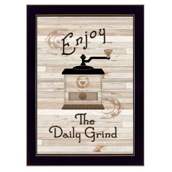 The Daily Grind 3 Black Framed Print Wall Art