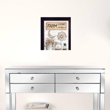 Set Of Two Farm Living 1 Black Framed Print Wall Art