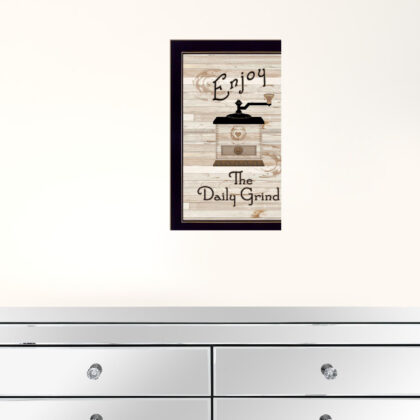 The Daily Grind 3 Black Framed Print Wall Art
