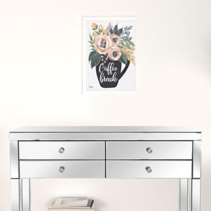Coffee Break 1 White Framed Print Wall Art