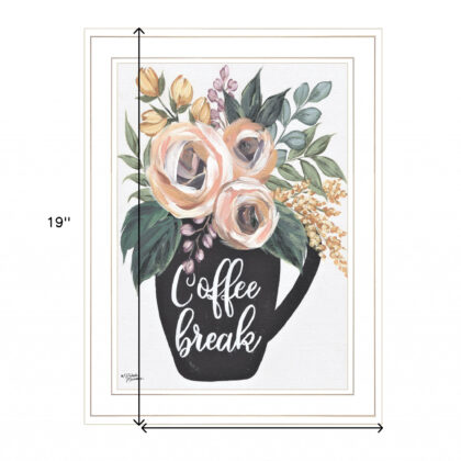 Coffee Break 1 White Framed Print Wall Art