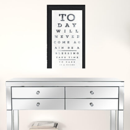 Set Of Two Eye Charts 4 Black Framed Print Wall Art