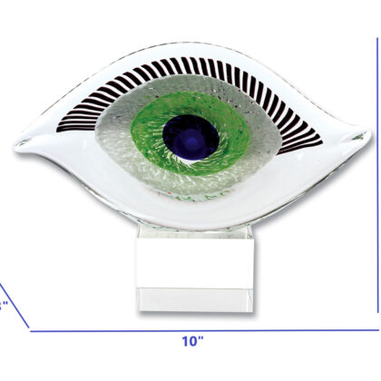 7 Multicolor Glass Art Glass Eye Centerpiece