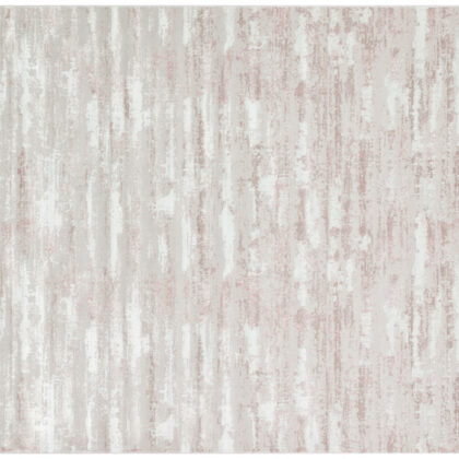 8' x 11' Pink Abstract Washable Non Skid Area Rug