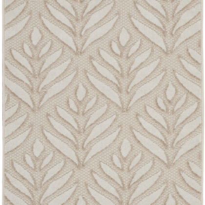3' X 4' Gray and Ivory Floral Indoor Outdoor Area Rug