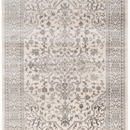 5' x 8' Ivory and Gray Oriental Area Rug