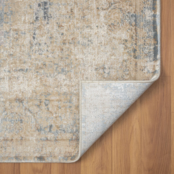 9' x 12' Beige and Gray Medallion Area Rug