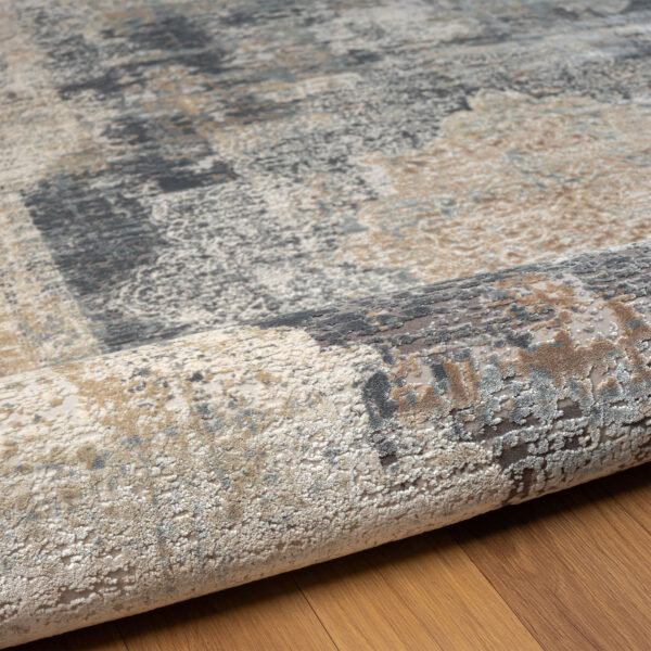 9' x 12' Beige and Gray Medallion Area Rug