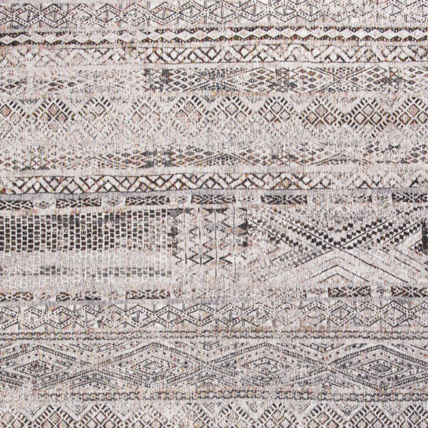 8' x 11' Gray and White Oriental Non Skid Area Rug