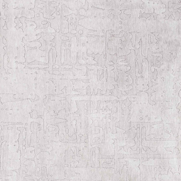 5' White Round Abstract Non Skid Area Rug