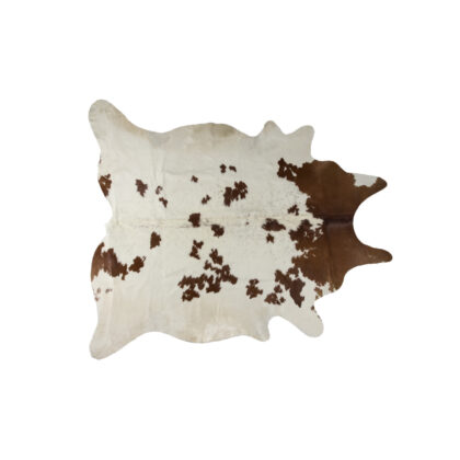 5' x 7' Brown and White Cowhide Hand Knotted Area Rug
