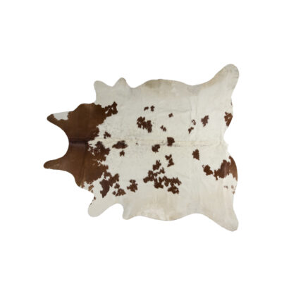 5' x 7' Brown and White Cowhide Hand Knotted Area Rug