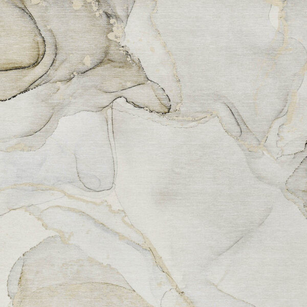 8' X 10' Beige and Ivory Abstract Washable Non Skid Indoor Outdoor Area Rug