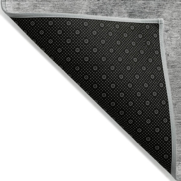 2' X 3' Gray Abstract Washable Non Skid Indoor Outdoor Area Rug