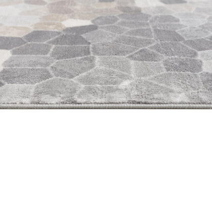 2’ x 13’ Beige Cobblestone Pattern Runner Rug
