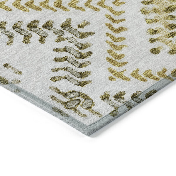 9' X 12' Taupe Brown And Ivory Geometric Washable Indoor Outdoor Area Rug
