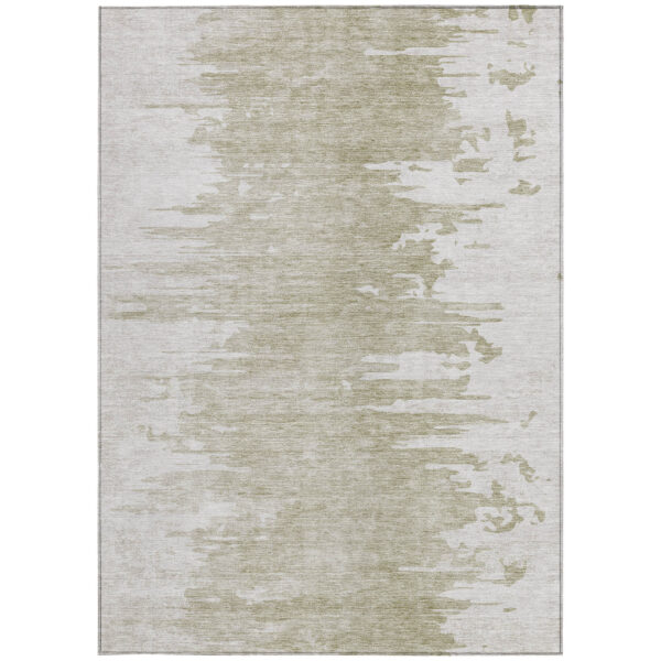 8' X 10' Taupe Beige And Tan Abstract Washable Indoor Outdoor Area Rug