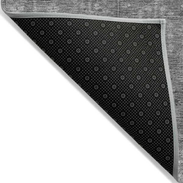 9' X 12' Gray And Charcoal Southwestern Washable Indoor Outdoor Area Rug