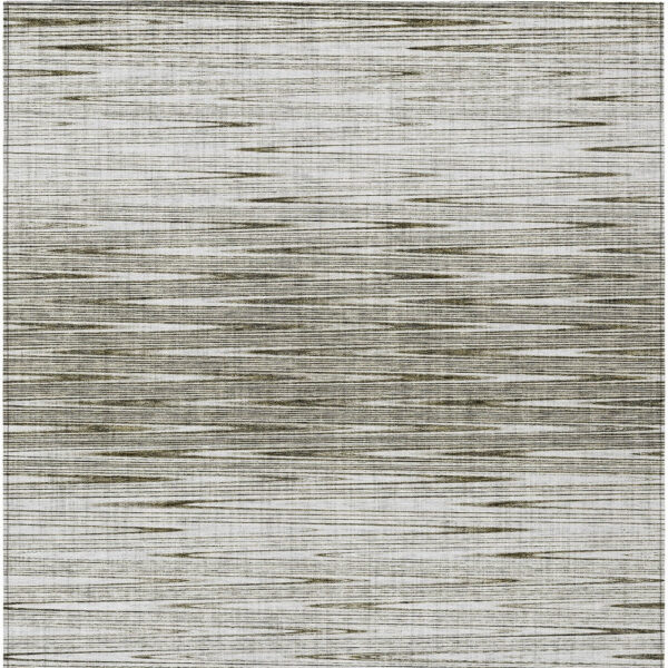 9' X 12' Taupe And Beige Abstract Washable Indoor Outdoor Area Rug