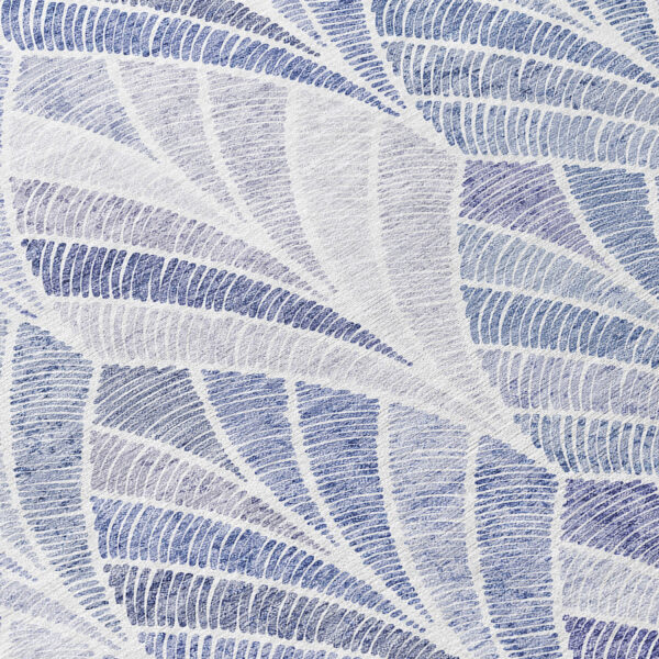 9' X 12' Denim Blue And Sky Blue Geometric Washable Indoor Outdoor Area Rug