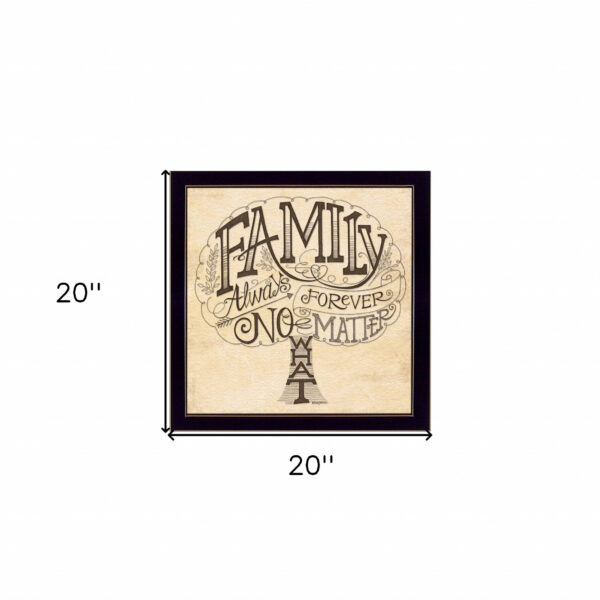 Family Always And Forever Black Framed Print Wall Art