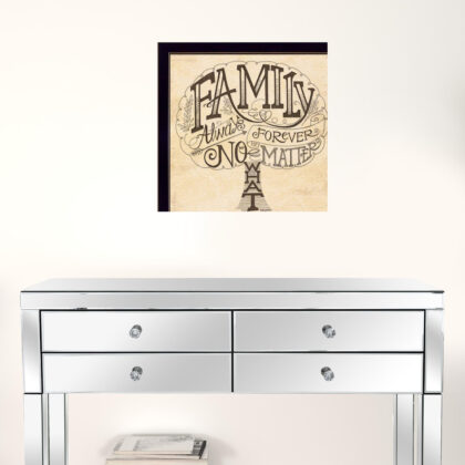Family Always And Forever Black Framed Print Wall Art