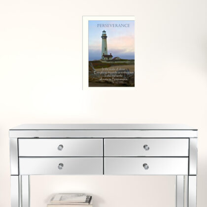 Perseverance 3 White Framed Print Wall Art