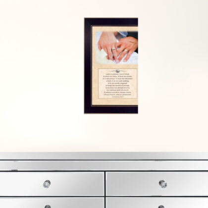 Love Is Kind Black Framed Print Wall Art